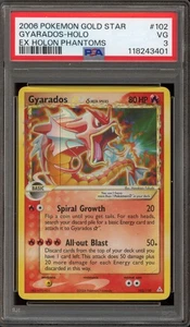 Pokemon Gyarados Gold Star EX Holon Phantoms Holo Ultra Rare #102 PSA 3 - Picture 1 of 2
