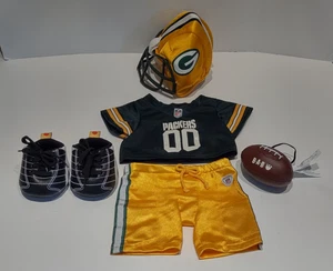 Build A Bear NFL Green Bay Packers Uniform with Cleat Shoes and Football - Picture 1 of 9