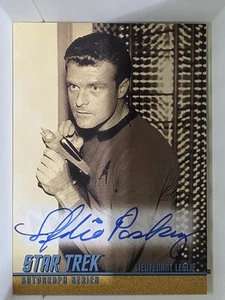 Eddie Paskey as Lt. Leslie STAR TREK TOS Quotable Autograph Card Auto A101 - Picture 1 of 2