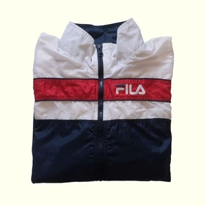 FILA TENNIS RUNNING ACTIVE FULL ZIP VINTAGE ANNI 90 Y2K GIACCA NYLON RETRÒ UOMO TAGLIA L - Foto 1 di 6