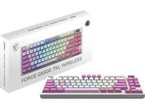 MSI Forge GK600 TKL Wireless VIOLET  Gaming Keyboard - Mechanical Linear - Picture 1 of 5