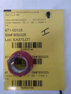 Depósito de refrigerante VIN J 11º dígito limitado compatible con 07-17 ACADIA 3523194 Foto 1 de 4