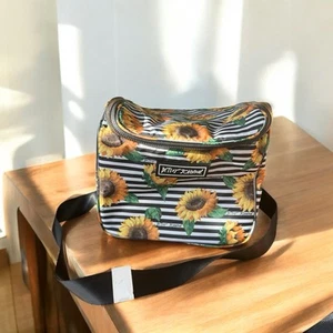 Betsey Johnson Sunflowers 6 Pack Insulated Lunch Bag Train Case Cooler NWOT - Picture 1 of 6