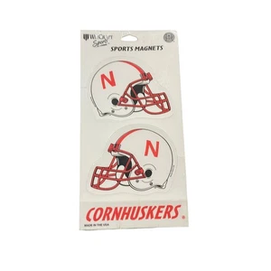 Magnets Nebraska Cornhuskers Football Helmets 2 Die Cut WinCraft Sports New - Picture 1 of 1