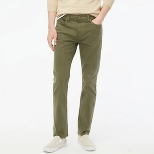 J.Crew Slim-Fit Garment-Dyed Five-Pocket Pants Mens Size 36x32 Green Flat Front - Picture 1 of 9
