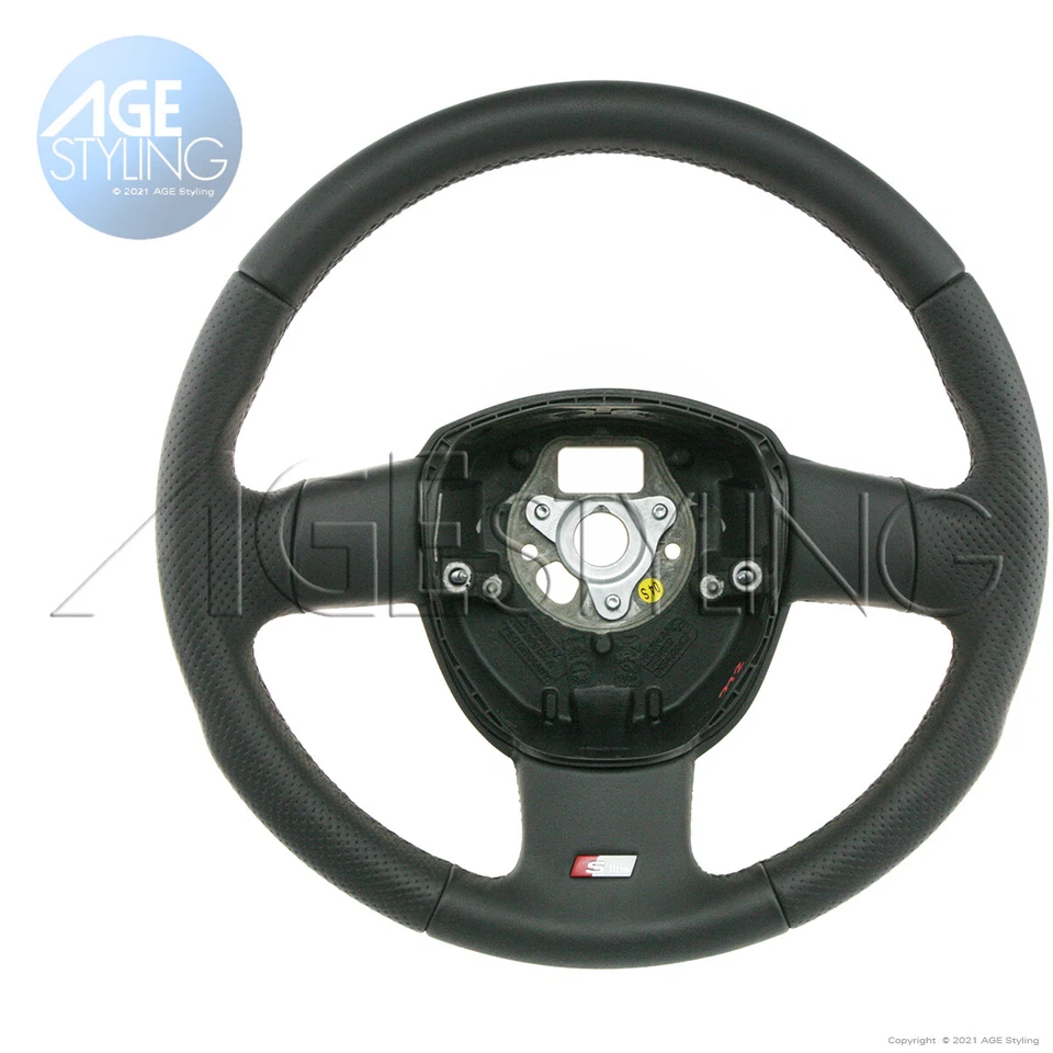 Audi A3 Q5 8P S-Line Sports Perforated Leather Steering Wheel # 8P0419091CSURS - Image 1 of 1