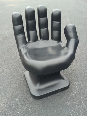 GIANT Black right HAND SHAPED CHAIR 32" tall adult 70s Retro iCarly NEW Cover