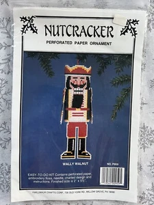 WILLMAUR  WALLY WALNUT PERFORATED PAP￼ER NUTCRACKER ORNAMENT KIT - Picture 1 of 2