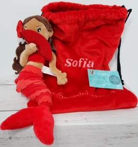 The Enchanted Mermaids, Mermaid Sophia 11" Plush Doll w/Drawstring Bag - Picture 1 of 9