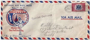 US 1938 COLLECTION OF 9 AIR MAIL WEEK COVERS ALL DIFFERENT CACHET - Picture 1 of 5