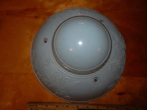 VITNAGE BLUE 3 HOLE 10 1/4" DIAMETER FROSTED BABY BLUE LIGHT COVER FLORAL DESIGN - Picture 1 of 5