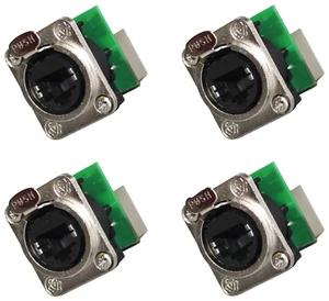 (4 CONFEZIONI) PROCRAFT PC-SVP594-DP CAT5/6 RJ45 Ethercon "D" Style Feed-Thru Pnl Mnt - Foto 1 di 2