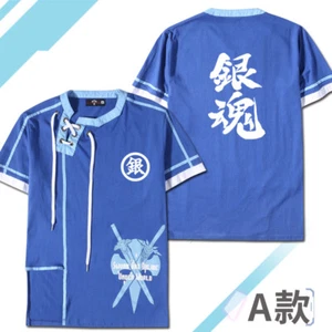 S-3XL Mens Daily Short Sleeve T shirt Anime Gintama Cosplay Cotton Tee Tops Z01 - Picture 1 of 4