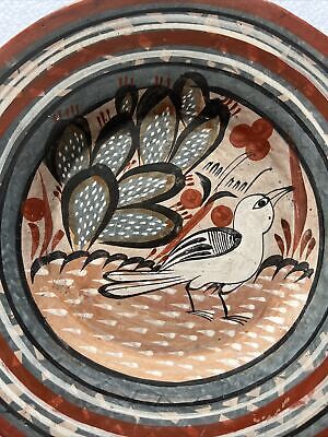 Vtg 9” Very Early Tonala Burnished Folk Art Pottery  Hand Crafted Wall Plate EUC • 23.99€