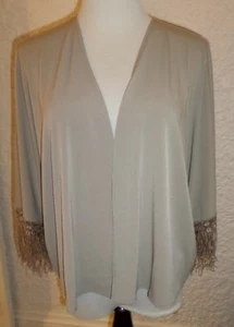 Chico's Easywear Brighton Fringe Jacket NWT$59 Chico's 2 M/L - Picture 1 of 3