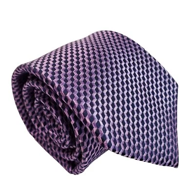 Corbata Michael Kors Púrpura Geométrica Seda Cuello Corbata Tela Jacquard  Foto 1 de 4
