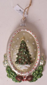 Pottery Barn Mercury Glass Figurine Medallion Ornament: Christmas Tree - Picture 1 of 1