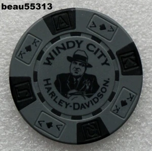 ⭐CHIP DE PÓQUER HARLEY DAVIDSON "WINDY CITY" CHICAGO ILLINOIS DEALER AL CAPONE - Imagen 1 de 2
