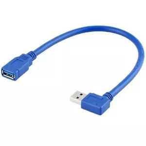 30CM USB 3.0 Right Angle Male to USB 3.0 Female Extension Cable - Picture 1 of 5