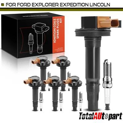 Bobina de encendido de 6 piezas y bujía de iridio para Ford Explorer Lincoln Navigator Foto 1 de 4