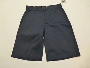Old Navy Khaki Uniform Shorts Boys 16 Classic Navy Blue Adjustable Waist New - Picture 1 of 4