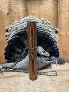 Laminated Brown Leaf - Hand-turned Custom Adjustable Deer Tube Grunt Call - Picture 1 of 2