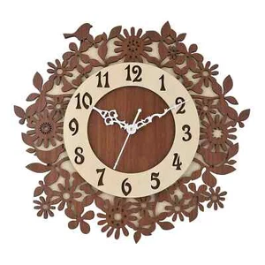 15Inches Decorative Big Size Wall Clock for Home Stylish Latest Handcrafted Wood - Picture 1 of 5
