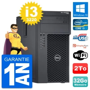 PC Tour Dell Precision T1650 MT Core i3-3220 RAM 32Go Disque 2To Windows 10 Wifi - Photo 1/8