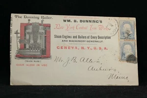 New York: Geneva 1889 Dunning's Heating Boiler Advertising Cover - Picture 1 of 2