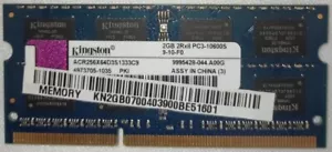 RAM SODIMM Kingston 2Gb DDR3 PC3-10600S 1333MHz - Foto 1 di 1