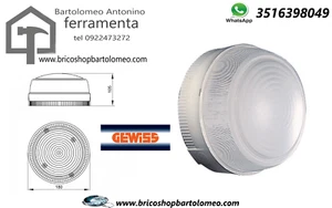 Plafoniera Tonda Gewiss diametro 180mm E27 IP44 grigia GW80651 - Foto 1 di 1