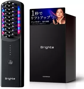 Brighte ELEKI BRUSH Bürste Typ Gesichtsmaschine EMS RF rot blau LED schwarz NEU - Bild 1 von 10