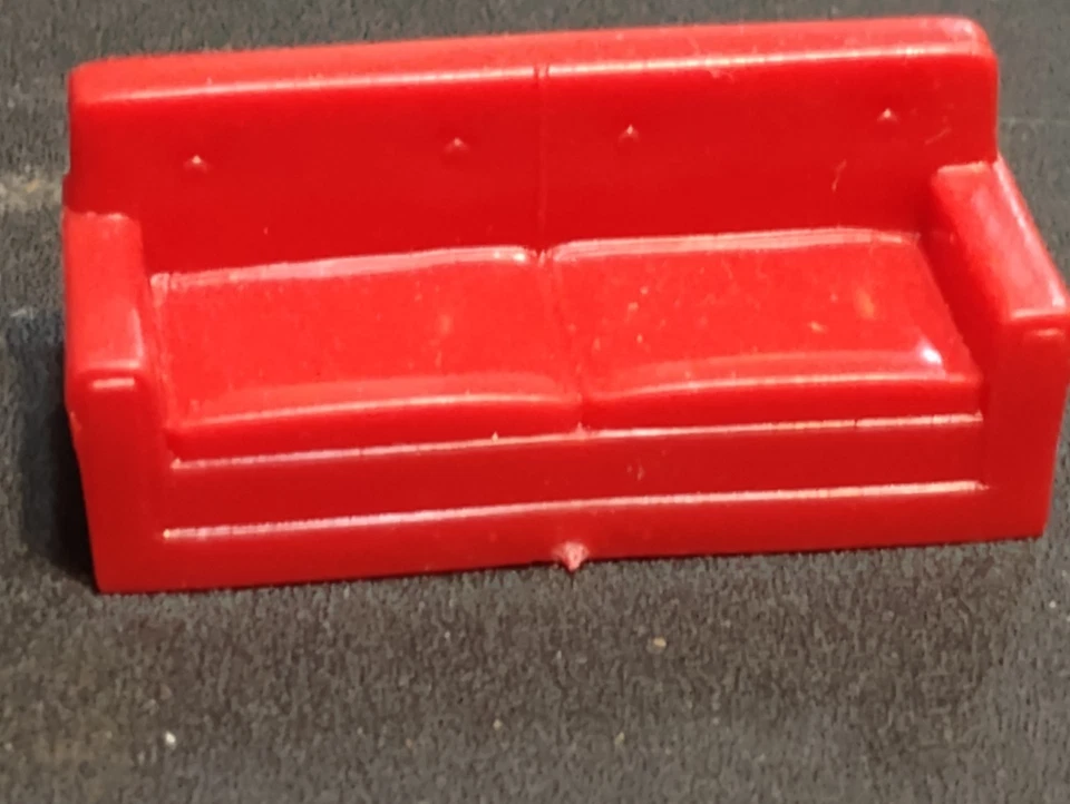 SOFÁ TAPIZADO ROJO CENTRO COMERCIAL SEARS MARX #5980 RARO CASI NUEVO Foto 1 de 1