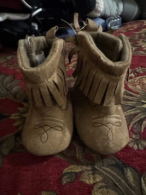 Infant Crib Shoes Moccasins By Little Me Size 3 - Image 1 of 4