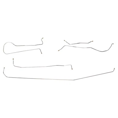 1947-52 Ford Truck F1 Drum Brake Line Set 2wd 5pc Shortbed 3/16 Stainless - Image 1 of 4