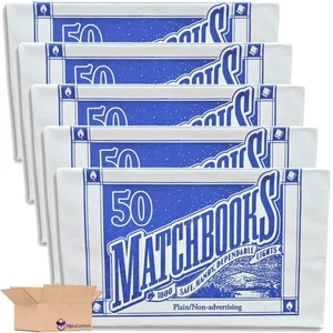 Paquete económico de cerillas blancas lisas | Caja de 50 unidades | Paquete de 5 - Imagen 1 de 6