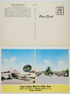 Tropic Garden Motel & Coffee Shop, Miami FL, Tamiami Trail Vintage Chrome - Picture 1 of 1