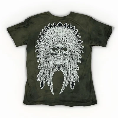 Camisa Patinadora Grunge Calavera Tribal Affliction Excelentes Condiciones Pequeña Y2K Foto 1 de 4