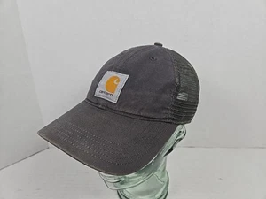 Carhartt Gray Canvas Patch Truckers Hat Cap (100286 039) - Snapback - OSFA - Picture 1 of 10