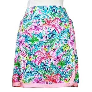 Stella Parker Womens Size Large Skort Skirt Pink Floral Pockets Golf Pickleball - Picture 1 of 23