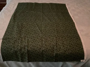 Vintage Print by Cranston Print Works, Green Leaves Craft Fabric, 56” x 44” Wide - Picture 1 of 3