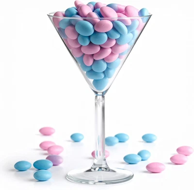 Coppa Porta Confetti Trasparente, Calice Martini per Confettata Cerimonia Decora - Immagine 1 di 4