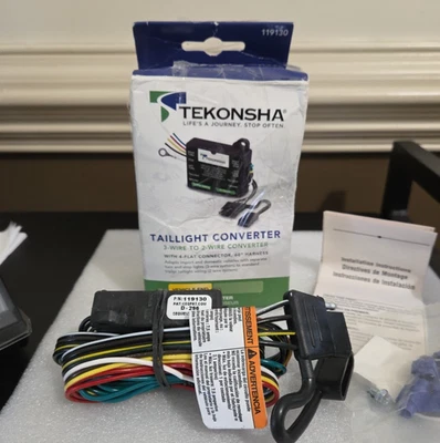 Draw-Tite For Tekonsha Taillight 12" Leads & 60" 4-Flat Car End Connector 119130 - Imagen 1 de 4