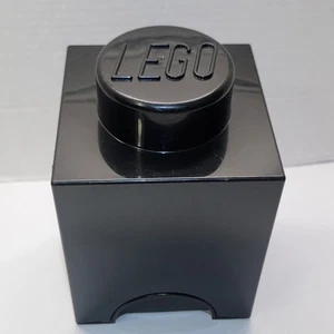 LEGO 1-Stud Storage Brick Black Box Organizer Container (4001 / 5007031) - Picture 1 of 12