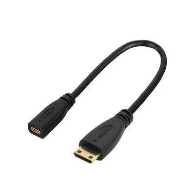 CY Type D Micro HDMI v1.4 Socket Female to Type C Mini HDMI Male Convertor - Image 1 of 4