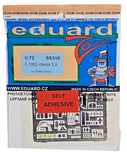 Eduard SS310 1:72 Scale F-105G Interior S A For Trumpter Kit Sealed Bags Model - Picture 1 of 5