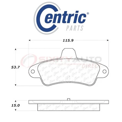 Centric C-TEK Metallic Disc Brake Pads for 1995-2000 Ford Contour 2.0L 2.5L wp Foto 1 de 4