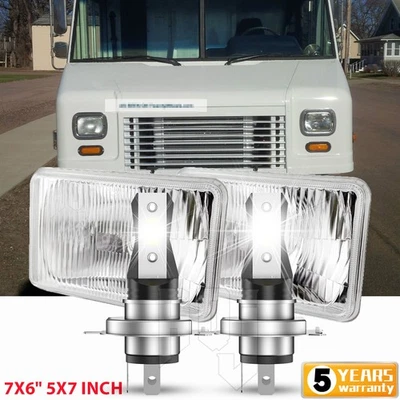 Faro LED Hi Lo DRL para Freightliner MT-35 MT-45 MT-55 Step Van DOT 5x7" 7x6 Foto 1 de 4