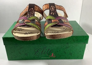 Elite by Corkys Carrara’s Brown Multi Sandals NIB 9 - Picture 1 of 6