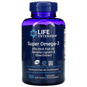 Life Extension, Super Omega-3 EPA/DHA Fish Oil Sesame Lignans & Olive Ext. 120sg - Picture 1 of 3